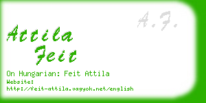 attila feit business card